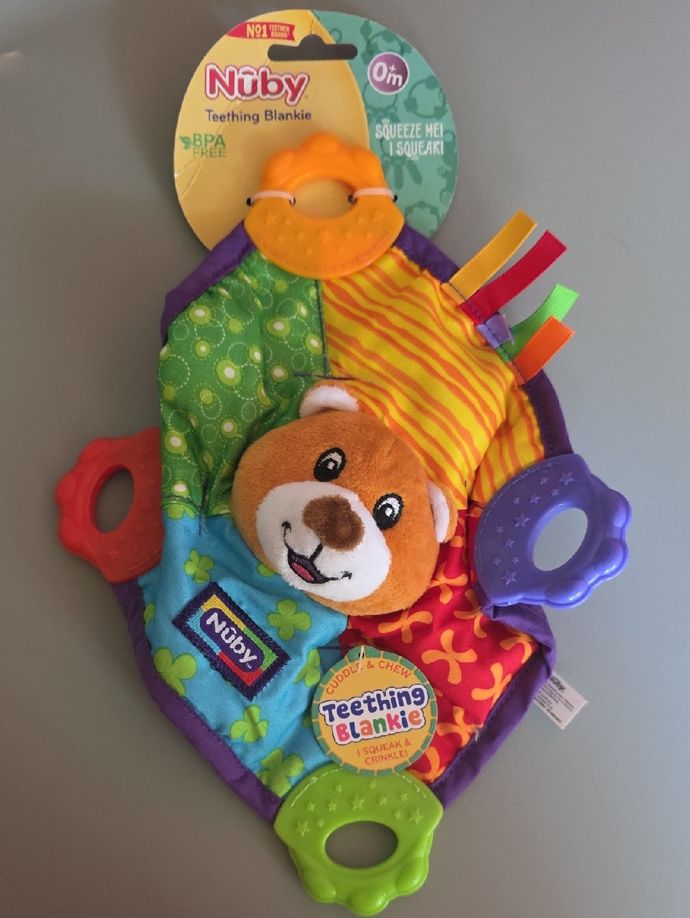 Nuby Teething Blankie Bear